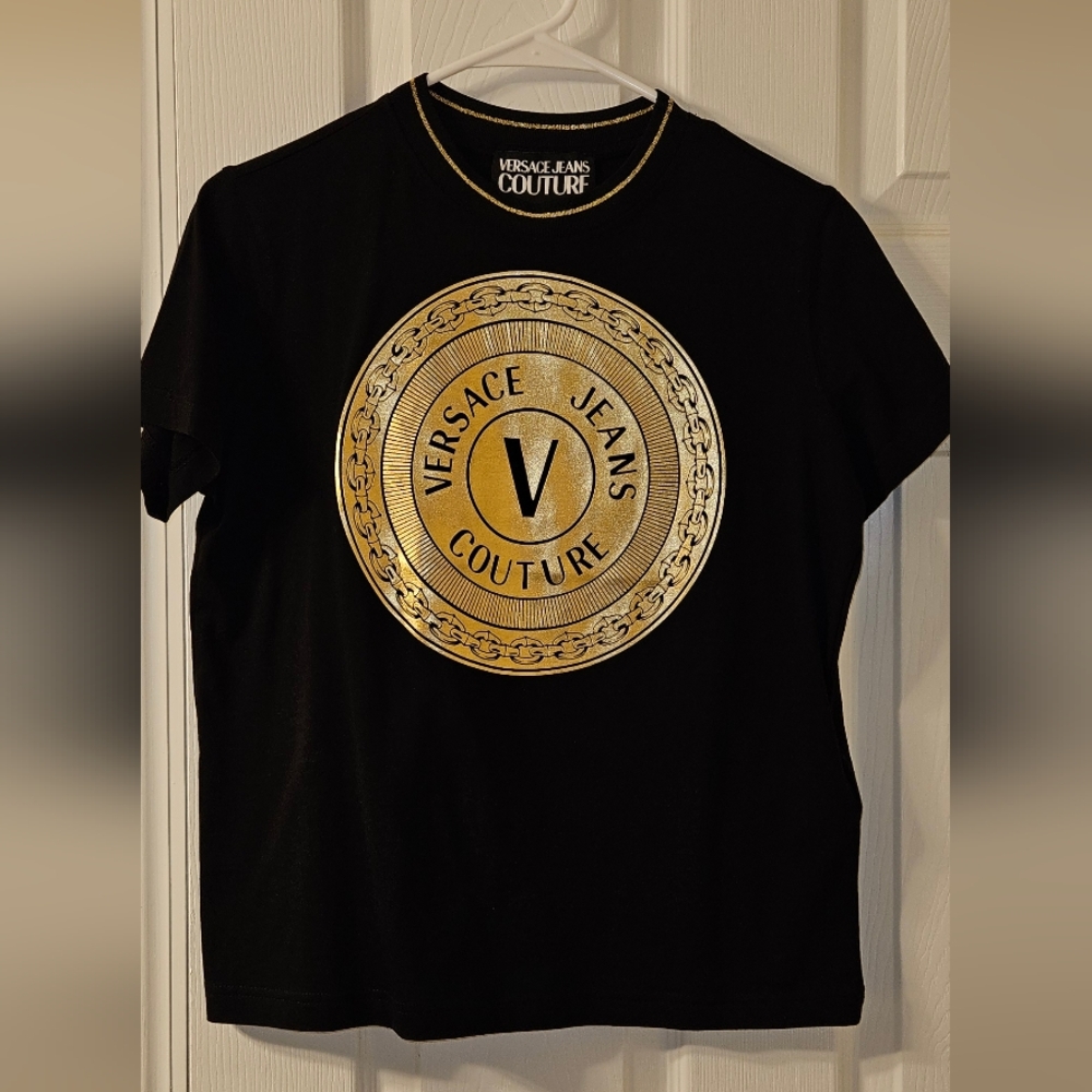 Versace Jeans CoutureMetallic Logo T-Shirt - Picture 3 of 10